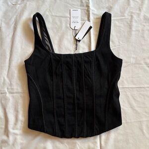 Express cropped corset top NWT size S